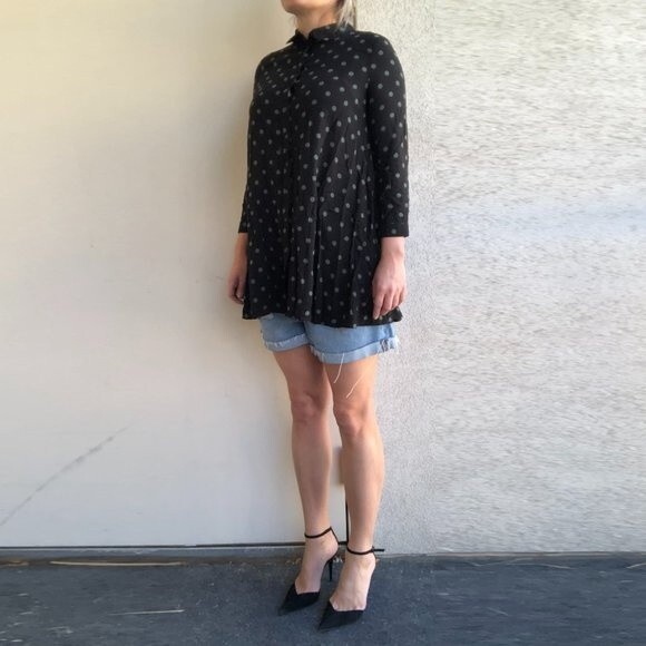 Zara Black Long Shirt Size XS - Picture 2 of 8